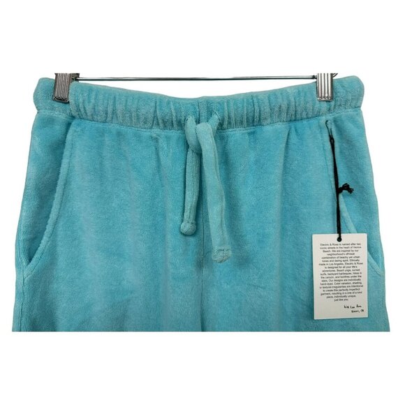 Electric and Rose Turquoise French Terry Drawstring Waist Shorts Sz S Comfy NEW - Picture 3 of 5